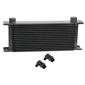 51686 Derale 16 Row Series 10000 Stack Plate Oil Fluid Cooler 90 Degree Swivel -6an