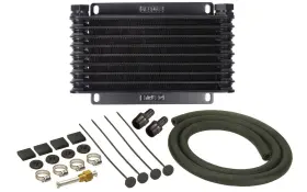 13612 Derale Cooling Products 9 Row 9000 Series Aluminum Plate And Fin Transmission Cooler Kit