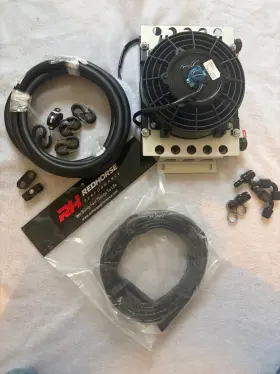 Hr-13750-4l Derale Cooling Products 13750 4l80e Trans Cooler With Fan W 6/an Push Lok Hose And Thermo Fire Wr