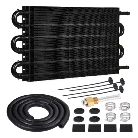Kt01417s2bk-hw Evil Energy 5/16 Inch Transmission Oil Cooler 6 Pass Tube And Fin Black