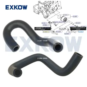 213085x00a Exkow 2pcs Oil Cooler Feed Water Hose For Nissan Frontier D40 Yd25 2012-2017