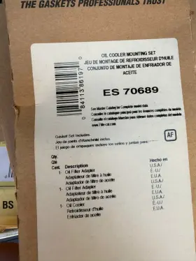 Es-70689 Felpro Es 70689 Set Oil Cooler Gasket Sets For E350 Van F250 Truck F350 E250