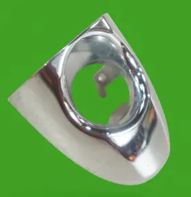 500l Fiat 4 14-19 Front Left Driver Door Key Handle Corner Cap Trim Chrome Oem