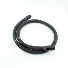 An10 Ford 752876642647 2pcs Straignt Swivel Fitting Nylon Braided Oil Fuel Line Hose 1.2m Black