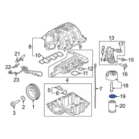 Be8z6l621a Ford Oe For Fusion 2013-2020 Engine Oil Cooler Gasket