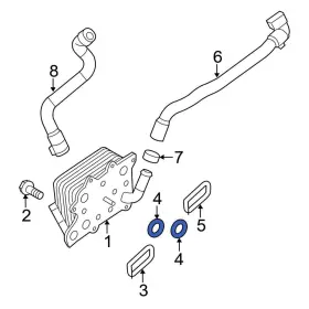 Dc3z6l621b Ford Oe For F-250 Super Duty 2011-2019 Engine Oil Cooler Gasket