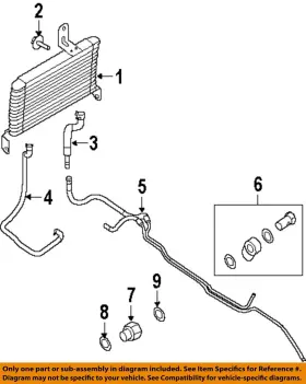 5c2z7j302a Ford Oem 08-14 E-150 Cooling Trans Oil Cooler-fitting