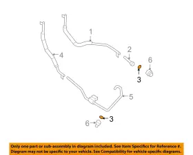 87011s94 Ford Oem 2008 Escape Trans Oil Cooler Lines-pressure Line O-ring