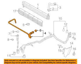 9l3z7b028f Ford Oem 09-14 Expedition Cooling Trans Oil Cooler-return Pipe