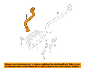 Bc3z6b851a Ford Oem 11-20 F-250 Super Duty Cooling Oil Cooler-inlet Tube Bc3z6b851a Ford Oem 11-20 F-250 Super Duty Cooling Oil Cooler-inlet Tube