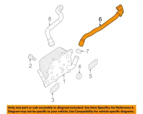 Hc3z6b850b Ford Oem 17-19 F-250 Super Duty Cooling Oil Cooler-outlet Tube