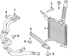 Pr3z-6a642-a Ford Genuine Oil Cooler