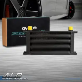 Alo00001 G-plus New Universal 19 Row 10an Auminum Transmission Engine Oil Cooler Black