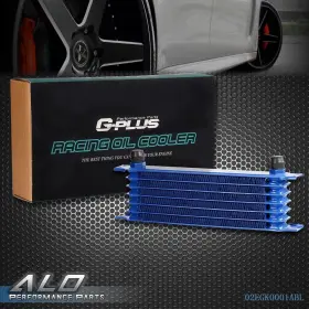 Alo020411 G-plus Universal 7 Row An10 Aluminum Transmission Engine Oil Cooler Blue