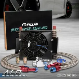 Alo02053 G-plus Universal 15 Row An10 Aluminum Engine Transmission Oil Cooler 7 Inch Cooling Fan
