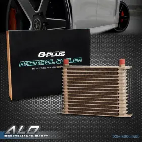Alo05184 G-plus New Universal 15 Row An-10an Aluminum Engine Transmission Oil Cooler Gold