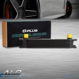 Alo122511 G-plus Universal 7 Row 10an Aluminum Racing Transmission Engine Oil Cooler Black
