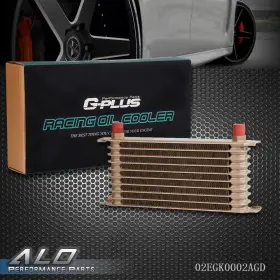 Alo5481258 G-plus Universal 10 Row 10an Full Aluminum Transmission Engine Oil Cooler Gold