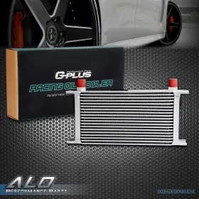 Alo56814 G-plus Universal 19 Row 10an Aluminum Transmission Engine Oil Cooler Silver
