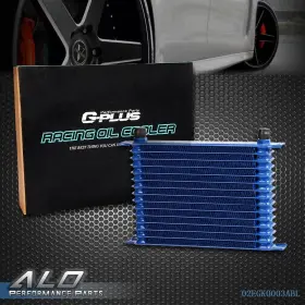 Alo595459 G-plus Universal 15 Row An10 Aluminum Transmission Engine Oil Cooler Blue New