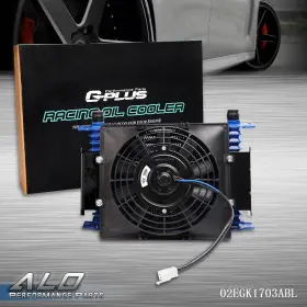Alo595715 G-plus 15 Row 10an Universal Aluminum Transmission Engine Oil Cooler 7 Inch Cooling Fan