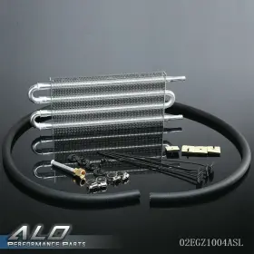 Alo596235 G-plus Universal Aluminum Remote Transmission Oil Cooler 12-3/4 Inch X 5 3/4