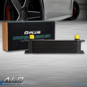 Alo596391 G-plus Universal 10 Row An-10 Aluminum Transmission Engine Oil Cooler Black Alo596391 G-plus Universal 10 Row An-10 Aluminum Transmission Engine Oil Cooler Black