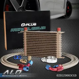 Alo596496 G-plus 15 Row An10 Universal Aluminum Transmission Engine Oil Cooler Filter Adapter