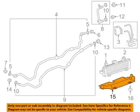 84207312 Gm Oem 17-19 Sierra 2500 Hd Cooling Trans Oil Cooler-lower Baffle