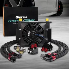 0404 Goneparts Fit For Universal 25 Row Aluminum Transmission Oil Cooler 7 Inch Electric Fan New