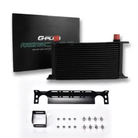10an Goneparts Gp 0410 Fit For 19 Row Universal Aluminum Engine Transmission Oil Cooler Black