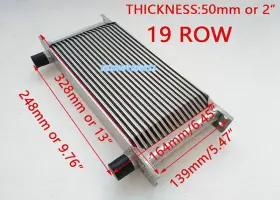An-10an Gpi Racing Lo6c3 Silver Aluminum Oil Cooler Universal 19 Row Engine Transmission