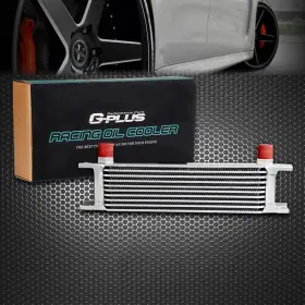 02egk0013asl Gplusmotor Universal 10 Row An10-10an Aluminum Engine Transmission Oil Cooler Silver