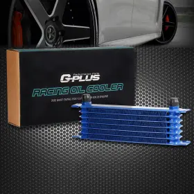 Gpl11628 Gplusmotor New Universal 7 Row An10 Aluminum Transmission Engine Oil Cooler Blue