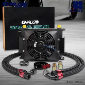 Gpl33455 Gplusmotor Universal 25 Row An10 Aluminum Engine Oil Cooler Filter Adapter 7 Inch Cooling Fan