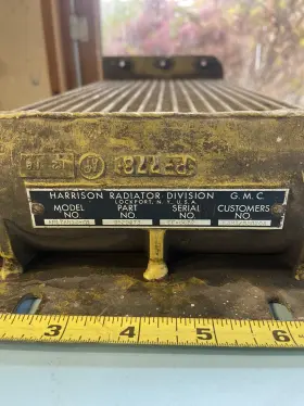 Ap17an13-01 Harrison Radiator Division Gmc 8529873 Aircraft Oil Cooler Assembly Model / Pn