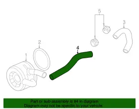 19423-prb-a00 Honda 2006 Civic Genuine Engine Oil Cooler Outlet Hose Oem