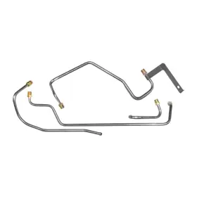 Dbe6810 Inline Tube 1968-71 Mopar Dodge B-body 426 Hemi Dual-quad Pump To Carb Lines With Bracket Steel