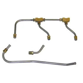 Inl30130 Inline Tube 68-69-70-71 Mopar Pump To Carb Carburetor Fuel Lines 340 3x2 Carbs 6p With Tees Ss