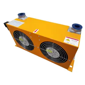057016 Intbuying Open Box 60l/m Hydraulic Oil Air Cooler Air-cooled Radiator 12v 25w X2fan