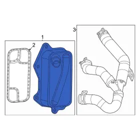 4893770ad Jeep Oe For Cherokee 2019-2023 Engine Oil Cooler