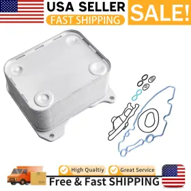 Kaizhinan 8c3z6619e Engine Oil Cooler For Ford F250 350 450 Super Duty 08-10 6.4l Powerstroke Diesel