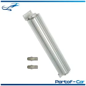 Kte4949193 Kinte Tech Universal 15 Inch Dual Pass Aluminum Finned Transmission Oil Cooler Sliver