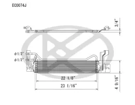 Ec0074j Koyo Engine Oil Cooler For 2013-2016 Ford Escape
