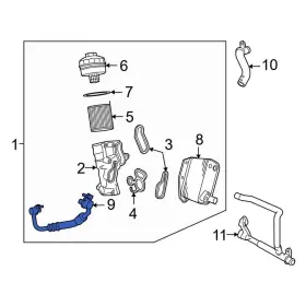 Lr001515 Land Rover Oe For Lr2 2008-2012 Engine Oil Cooler Line