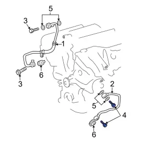 9040116043 Lexus Oe For Es350 07-12 Upper Engine Oil Cooler Line Connector Bolt