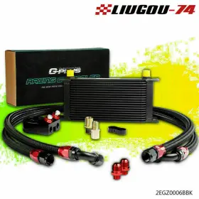 A-02egz0006bbk Liugou74 For 19 Row An10 Universal Full Aluminum Engine Oil Cooler Filter Adapter Hose Us