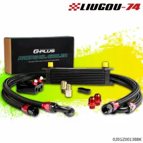 Big5940 Liugou74 10 Row Fit For Universal Aluminum Racing Engine Oil Cooler Filter Adapter Set