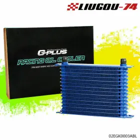 Big86281 Liugou74 15-row 10 An Blue Powder-coated Aluminum Engine Transmission Racing Oil Cooler