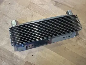 061333 Long Polished Aluminum Hot Rod Transmission Oil Cooler